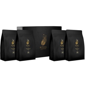 Zestaw kaw 4×250g – Brazylia, Meksyk, Kostaryka, Nikaragua – świeżo palona arabika premium