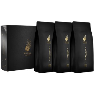 Zestaw kaw 3×1kg – Brazylia, Meksyk, Kostaryka – świeżo palona arabika premium