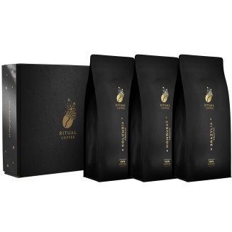 Zestaw kaw 3×1kg – Brazylia, Honduras, Kolumbia – świeżo palona 100% arabika