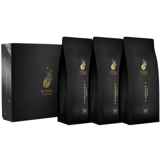 Zestaw kaw 3×1kg – Meksyk, Honduras, Kolumbia – świeżo palona arabika do ekspresu