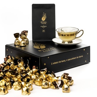 Meksyk Kawa Ziarnista 1kg Ritual Coffee – Zestaw Prezentowy z Filiżanką i Pralinami