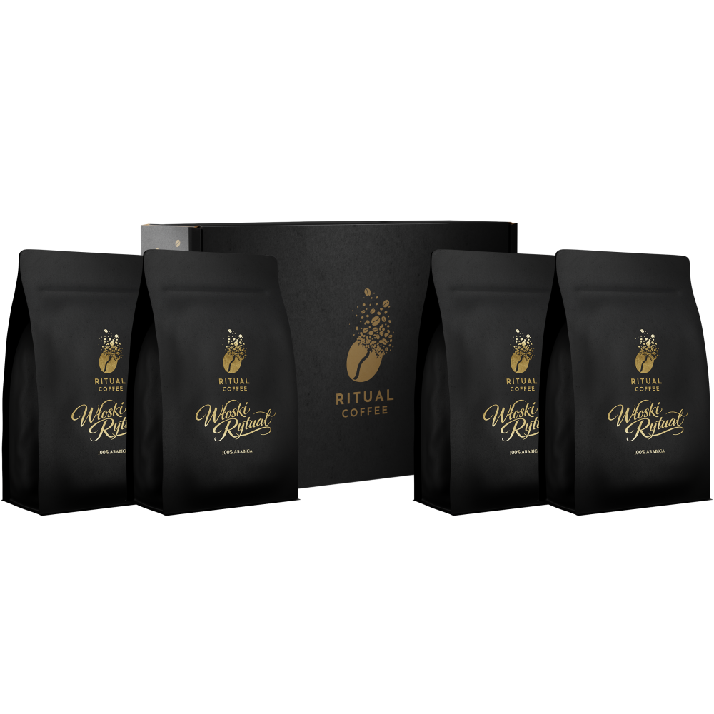Włoski Rytuał 1kg – Włoska Kawa 100% Arabika 4x250g