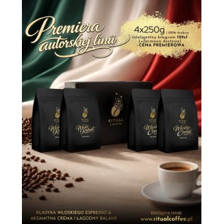 Włoska Kawa 1kg 4x250g – Rytuał & Cremo 100% Arabika