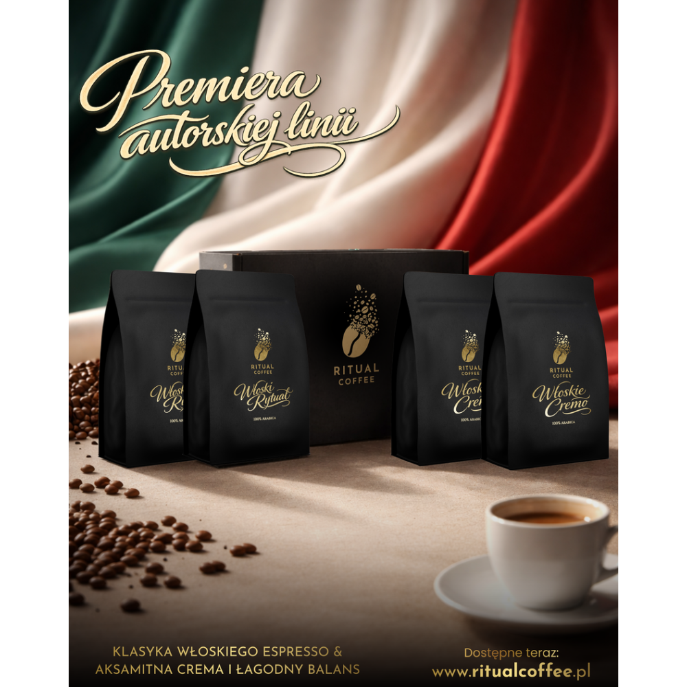 Włoska Kawa 1kg 4x250g – Rytuał & Cremo 100% Arabika