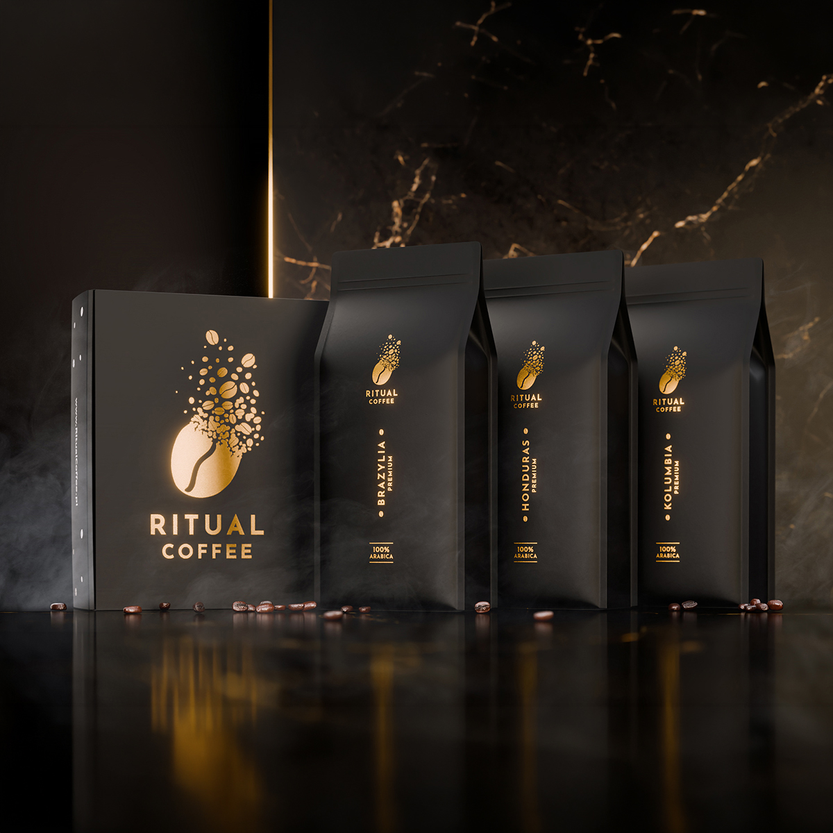 ritual-coffee-zestaw-1kg-brazylia-honduras-kolumbia zestaw kaw ziarnistych 3x1kg