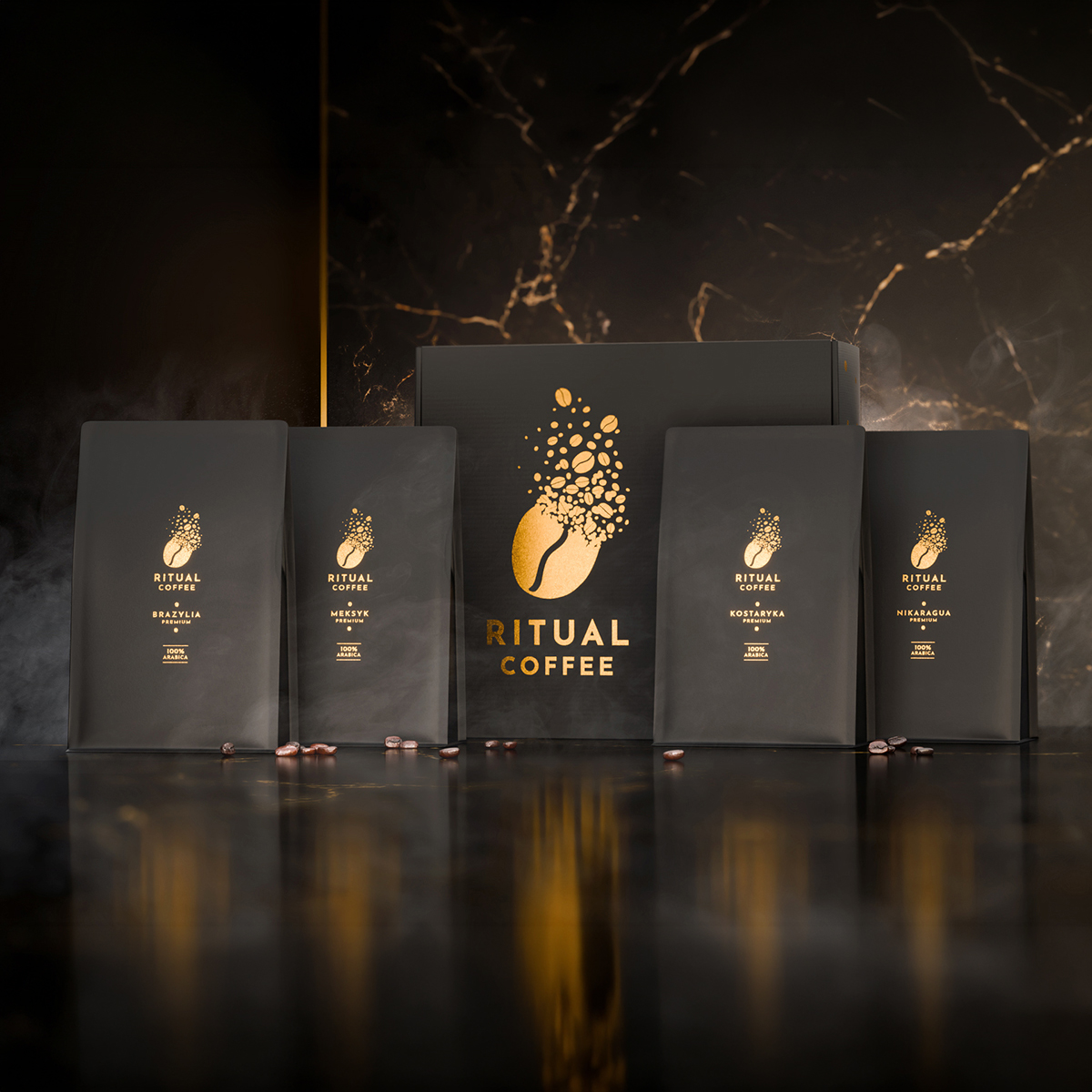 ritual-coffee-zestaw-4x250g-brazylia-meksyk-kostaryka-nikaragua zestaw kaw ziarnistych 4x250g