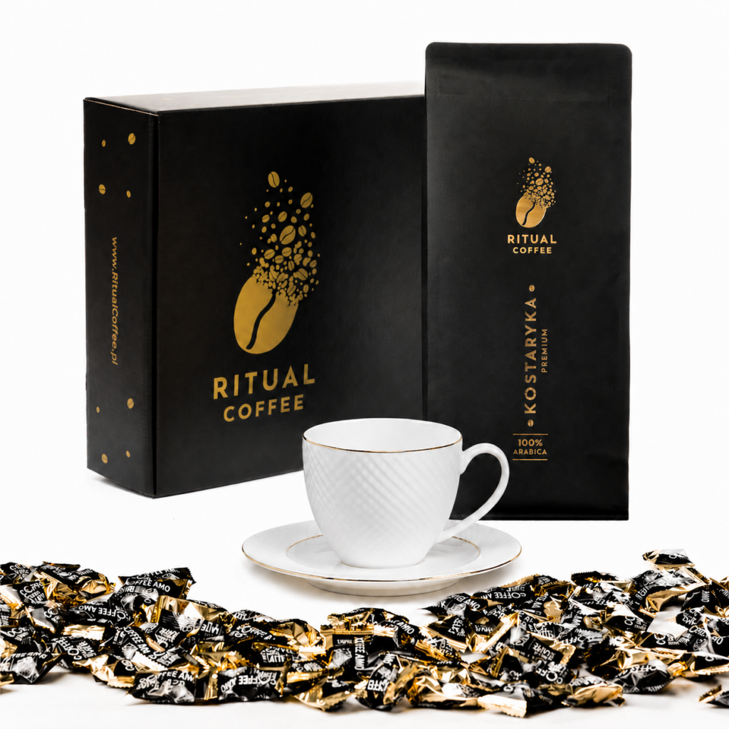 kawa Kostaryka 1kg zestaw prezentowy
